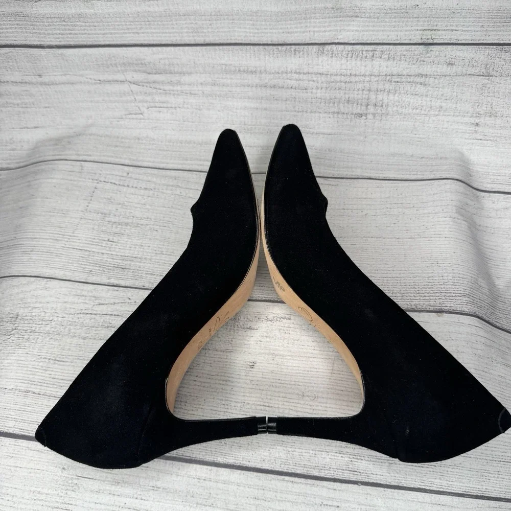 Joan Oloff Pumps Heels Black Suede‎ Size 6.5M Made in Italy